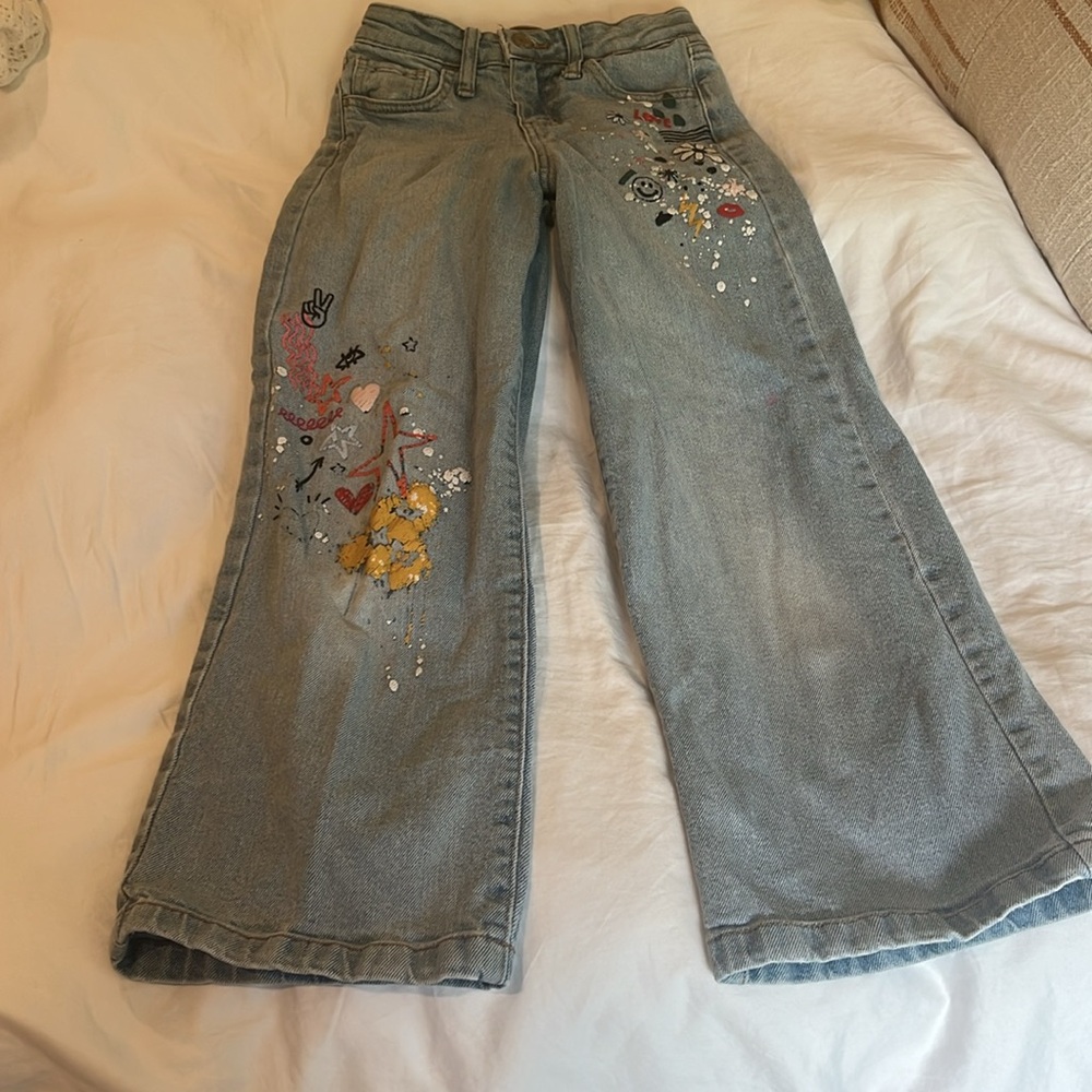Embroidered Light Blue Jeans - Picture 2 of 4
